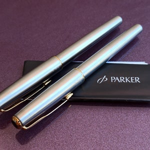 Set Parker SONNET, penna stilografica, penna originale Parker, penna artistica, Made in France, penna stilografica, penna stilografica antica, penna stilografica retrò