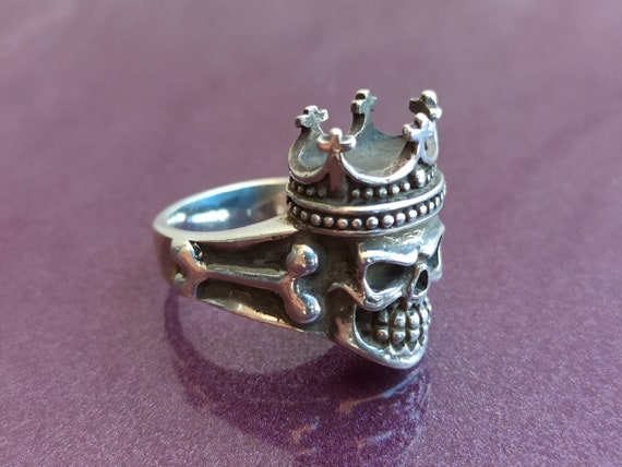 925 Silver Biker King Ring, Biker Ring, Biker Jew… - image 2