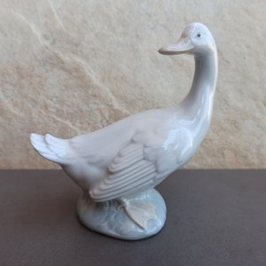 Nao By Lladro Goose, Lladro Duck Looking Back, Antique Nao Spanish Figurine, Nao Porcelain Spain, LLadro Ceramic, Hand Made Spain