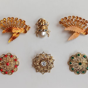 Vintage Brooch, Czech Glass Brooch, Filigree Czech Brooch, Bohemian Jewellery, Lovely Filigree Brooch, Lovely Vintage Style, Antique Brooch