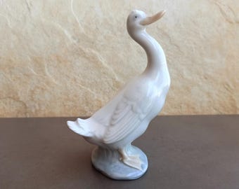Lladro Nao Goose Collection, Nao By Lladro Goose, Lladro Duck Looking Back, Antique Nao Spanish Figurine, LLadro Ceramic, Hand Made
