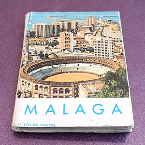 Spaanse toeristische ansichtkaarten uit de jaren 80 van Malaga, ansichtkaarten uit Spanje, vintage ansichtkaarten, ansichtkaartencollecties, reissouvenirs voor verzamelaars