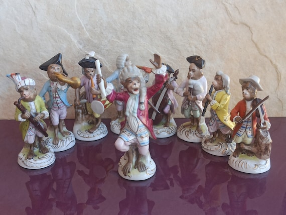 1900 Sitzendorfnach, Meissen Style Porcelain, Antique Monkey