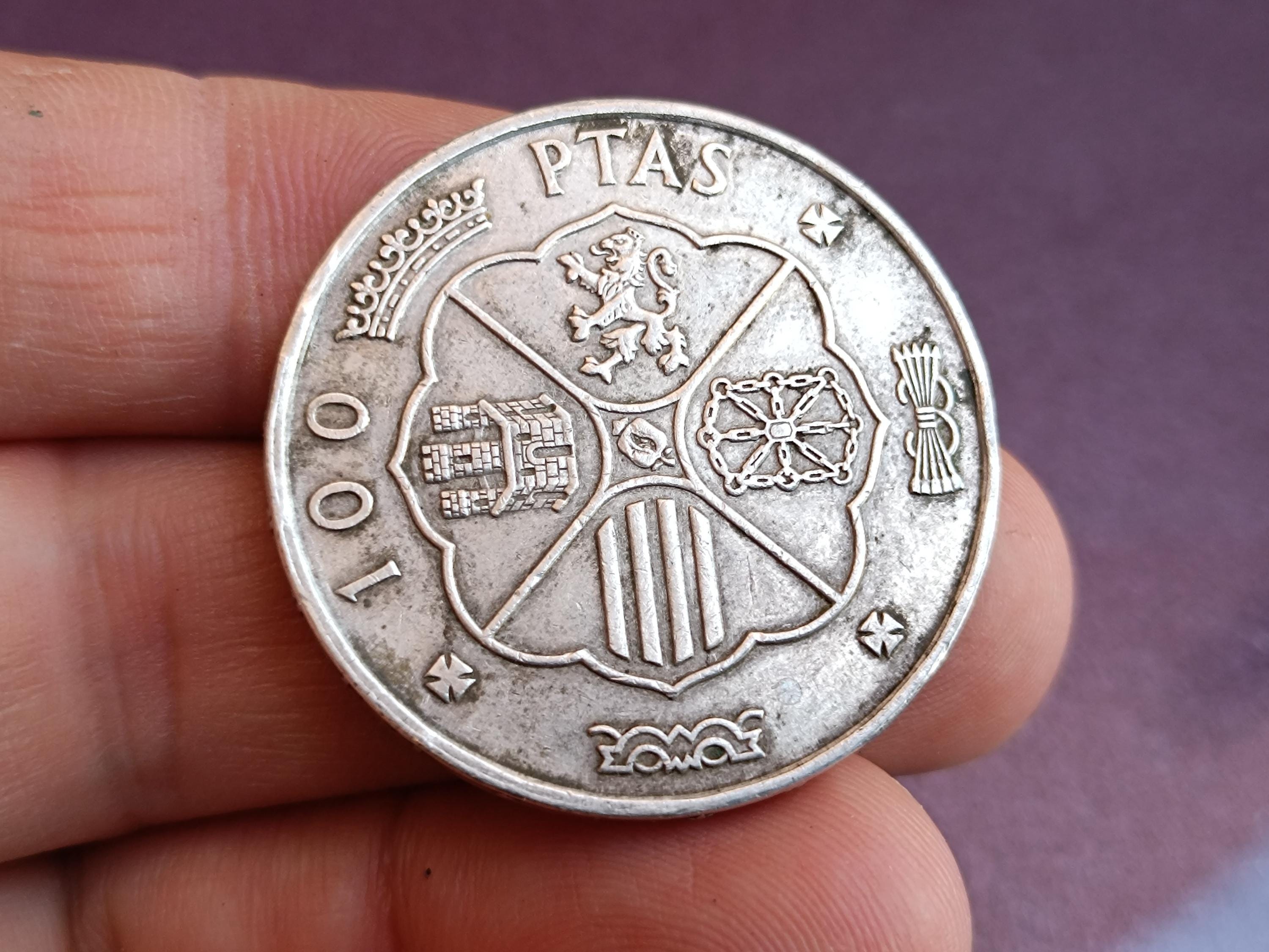 1966 Silver 100 Pesetas Star 66 Franco, Francisco Franco Coin