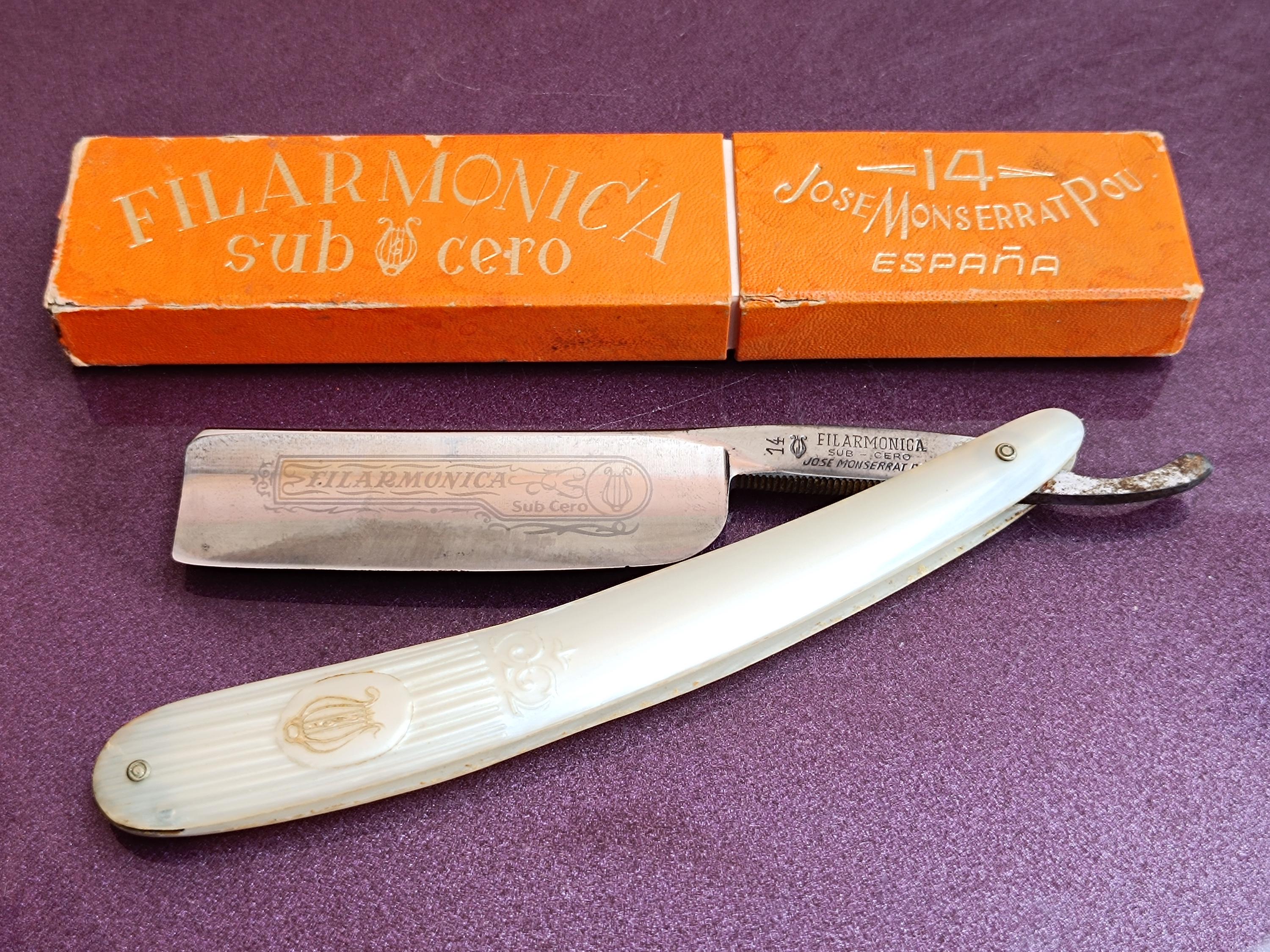 1950s Razor FILARMONICA Sub Cero, Jose Montserrat Pou, Barber Hand