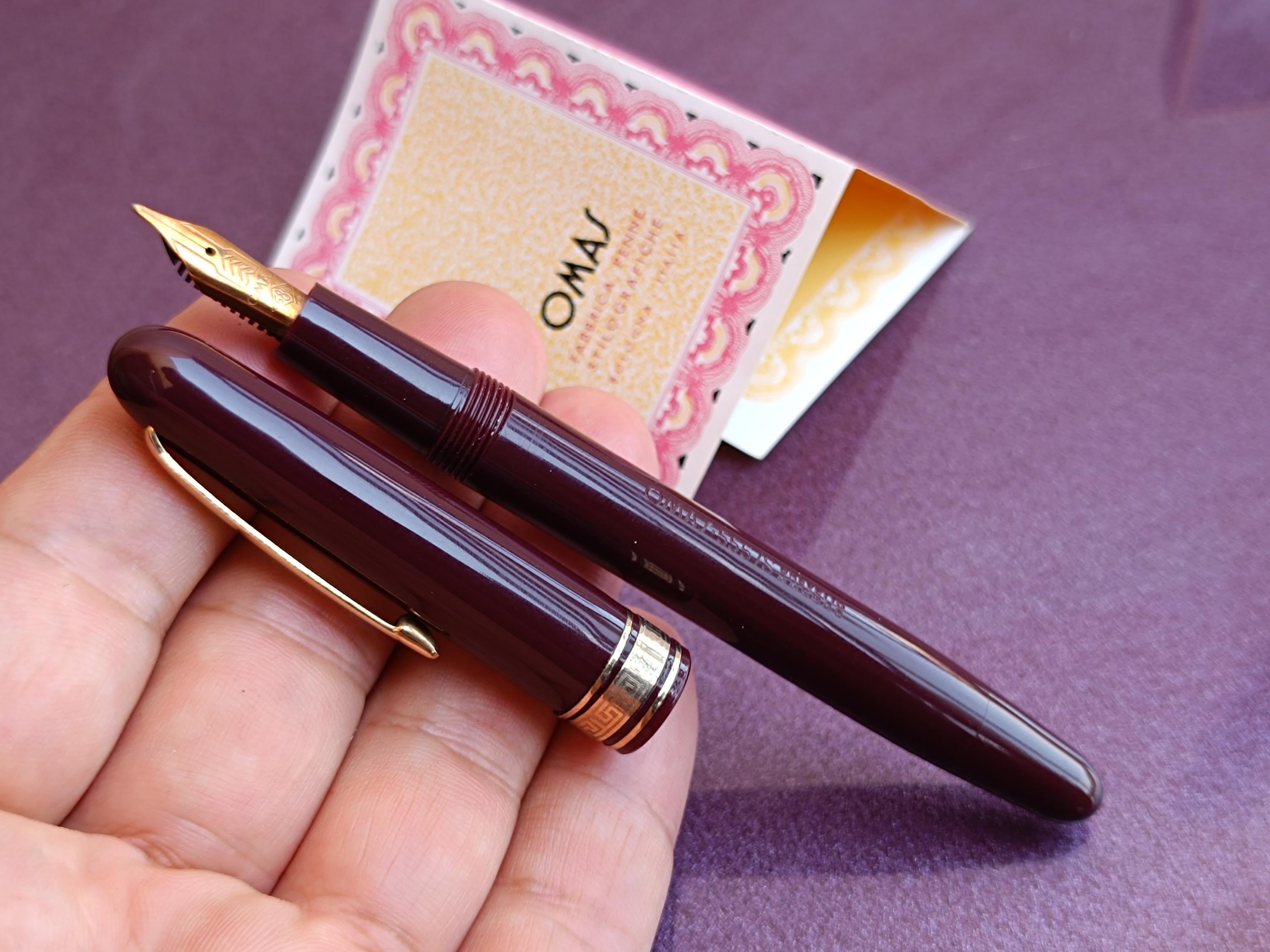 14K ゴールドペン先 OMAS 555 ブレベット万年筆、ヴィンテージ万年筆