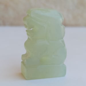JADE FORTUNA Handmade Lion, Feng Shui, Meditation, Talisman, Wishing Stone, Nephrite, Jade, Stone Lion Figure, Quality Jade, Healing Stone