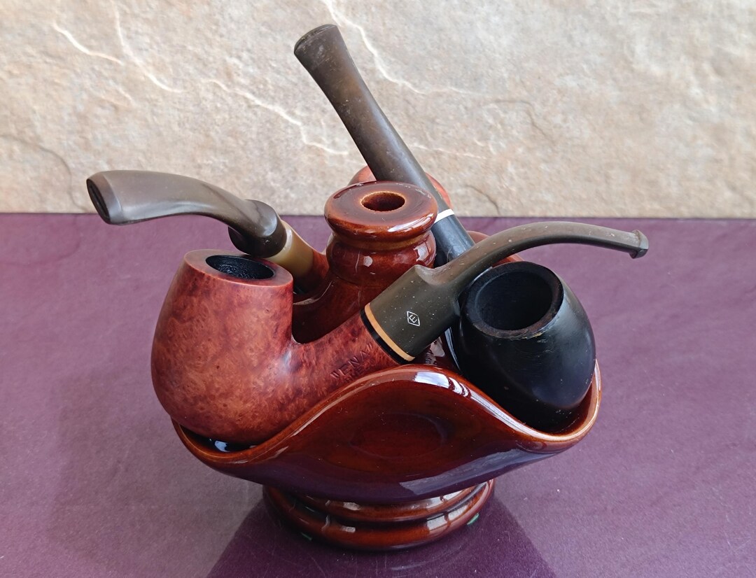 antique tobacco pipe stands STAND for 3 Tobacco Pipes, Antique Pipes Rack, Classical Smoking Pipes  Rack, Gift for Smokers, Tobacco Pipes Rack, Pipe Stand