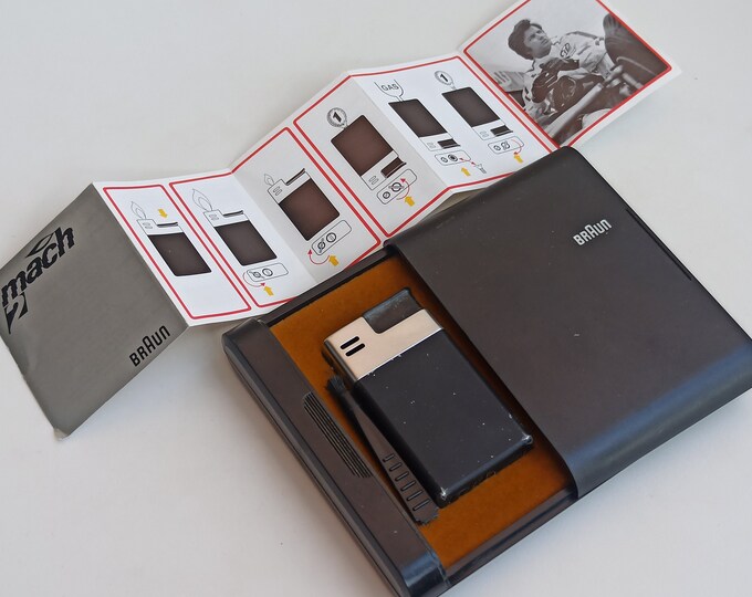 BRAUN Gas Lighter, W. Germany Vintage Lighter, Mach 2, Untested, Retro