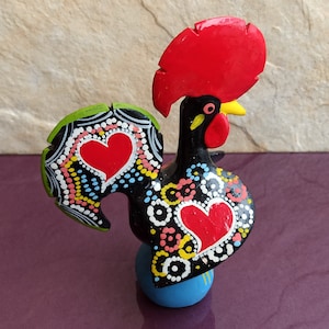 Rooster of Barcelos Porcelain, Symbol of Portugal, Rooster of Barcelos, Porcelain Rooster, Vintage Ceramic Rooster, Rooster Porcelain Figure