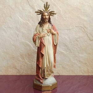 35cm SAGRADO CORAZON de JESUS, Sacred Heart of Jesus, Jesus Christ Figurine, Christ of Sinai, Sinai Christian Jesus