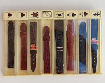 Ferrer Leather Watchband, Spanish Watchband Leather, Leather Watch Strap, Antique 1980 Leather Watch Strap, Vintaqe Watchband, Ferrer