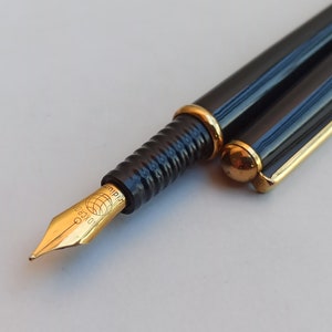INOXCROM Vintage Gold filled Füller, Füllfederhalter, 1980er Füllfederhalter, Retro Füllfederhalter, Antiker Füllfederhalter, Retro Spanien Stift