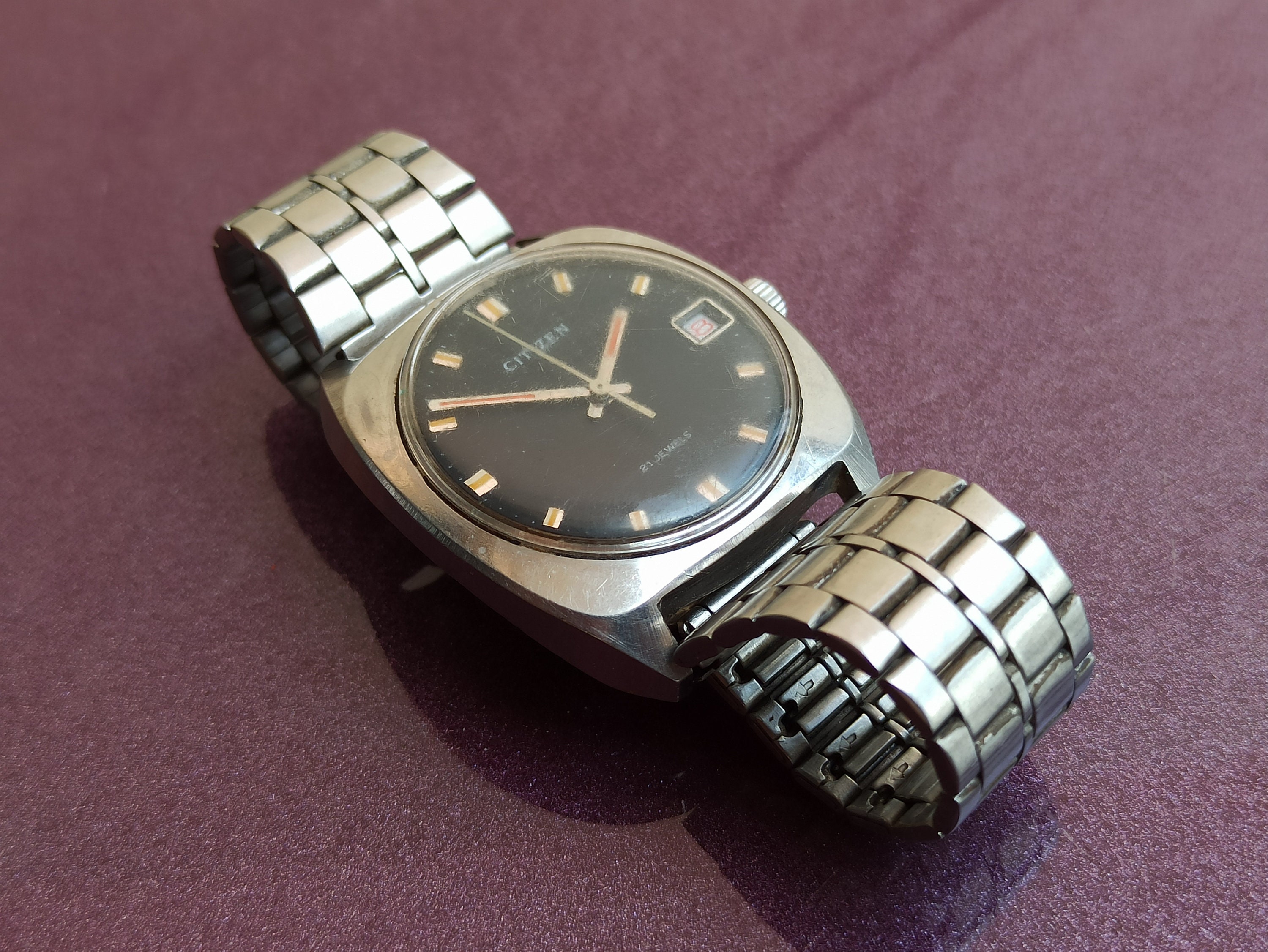 1980 Citizen Mechanical Watch, Automatic Watch, Vintage Mens