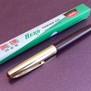 1970 HERO 330 Füllfederhalter, Sammlerstift, Geschenkstift, Gold gefüllter Füllfederhalter, Vintage Füllfederhalter, antiker Stift, alter Füllfederhalter, China
