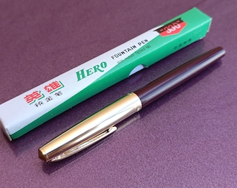 1970 HERO 330 Fountain Pen, Collectible Pen, Gift Pen, Gold Filled Fountain Pen, Vintage Fountain Pen, Antique Pen, Old Fountain Pen, China