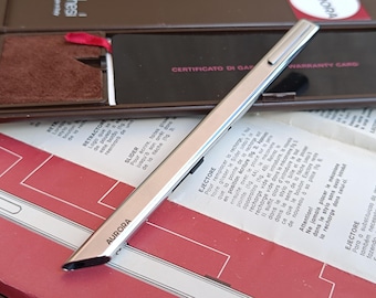 AURORA Thesi Design クロームボールペン、ヴィンテージボールペン