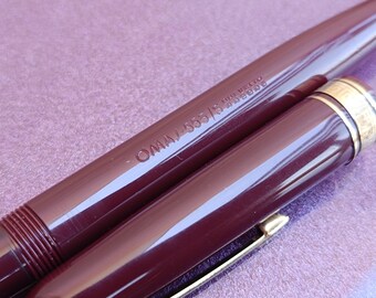 Stylo Plume Vintage Penco En Celluloïd Coloré - Plume Or 585, Occasion, Marque Levetta
