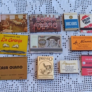 Set Of 11 MATCHBOX 1980, Antique Matches, Various Design, Made in Spain, Antique Style, Old Matches, Match Holder, Vintage Matches