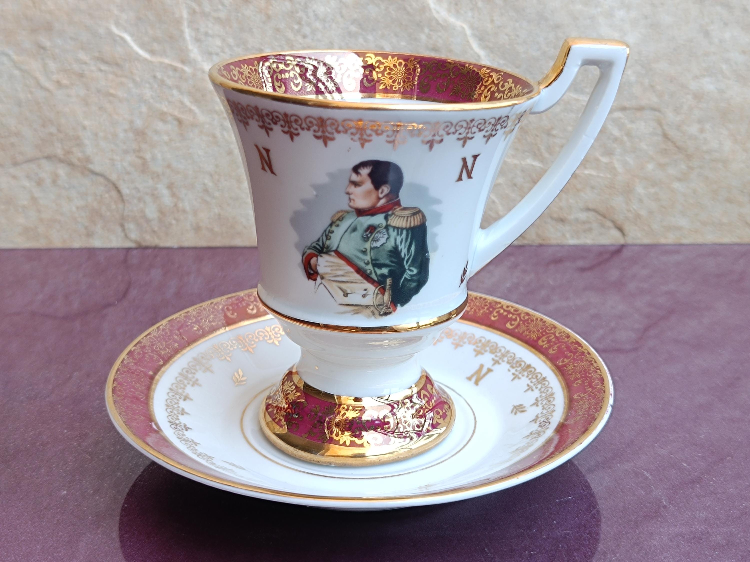 1960s F.D. France Napoleon and Josephine Porcelain Teacup and