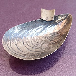 Silver Shell Ashtray, Handmade Silver Ashtray, Shell Ashtray, Silver Ashtray, Vintage Silver Ashtray, Retro Silver Ashtray, Ashtray, Spain