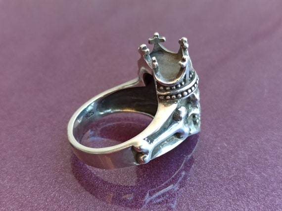 925 Silver Biker King Ring, Biker Ring, Biker Jew… - image 5