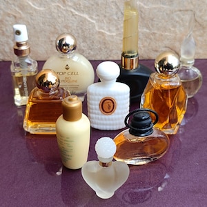 Set Of 10 Perfumes Mini and Cream, Perfume Miniatura, Miniatura Splash, Perfume, Toilet Water Different Manufacturers, Perfumes Set