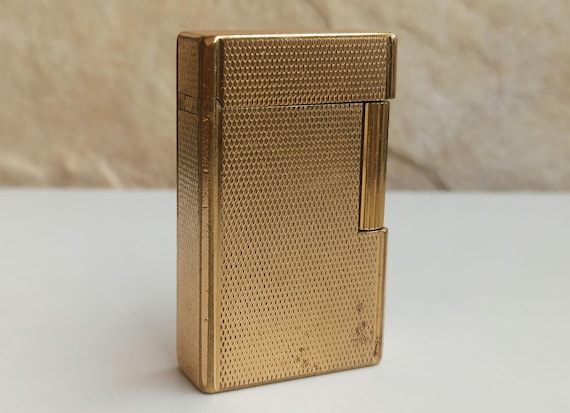 S.T. DuPont ガスライター　ゴールド S.T. DUPONT 金メッキ 20ミクロンライター、アンティークポケット