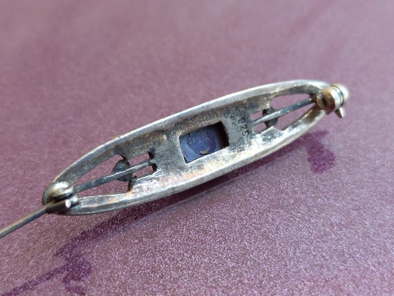 Lapis Lazuli 925 Silver Brooch, Silver Brooch, Vi… - image 6