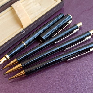 Sheaffer set van 4, vulpen, balpen, twee potloden, vulpen, retro balpen, Sheaffer potlood, antieke vulpen, VS