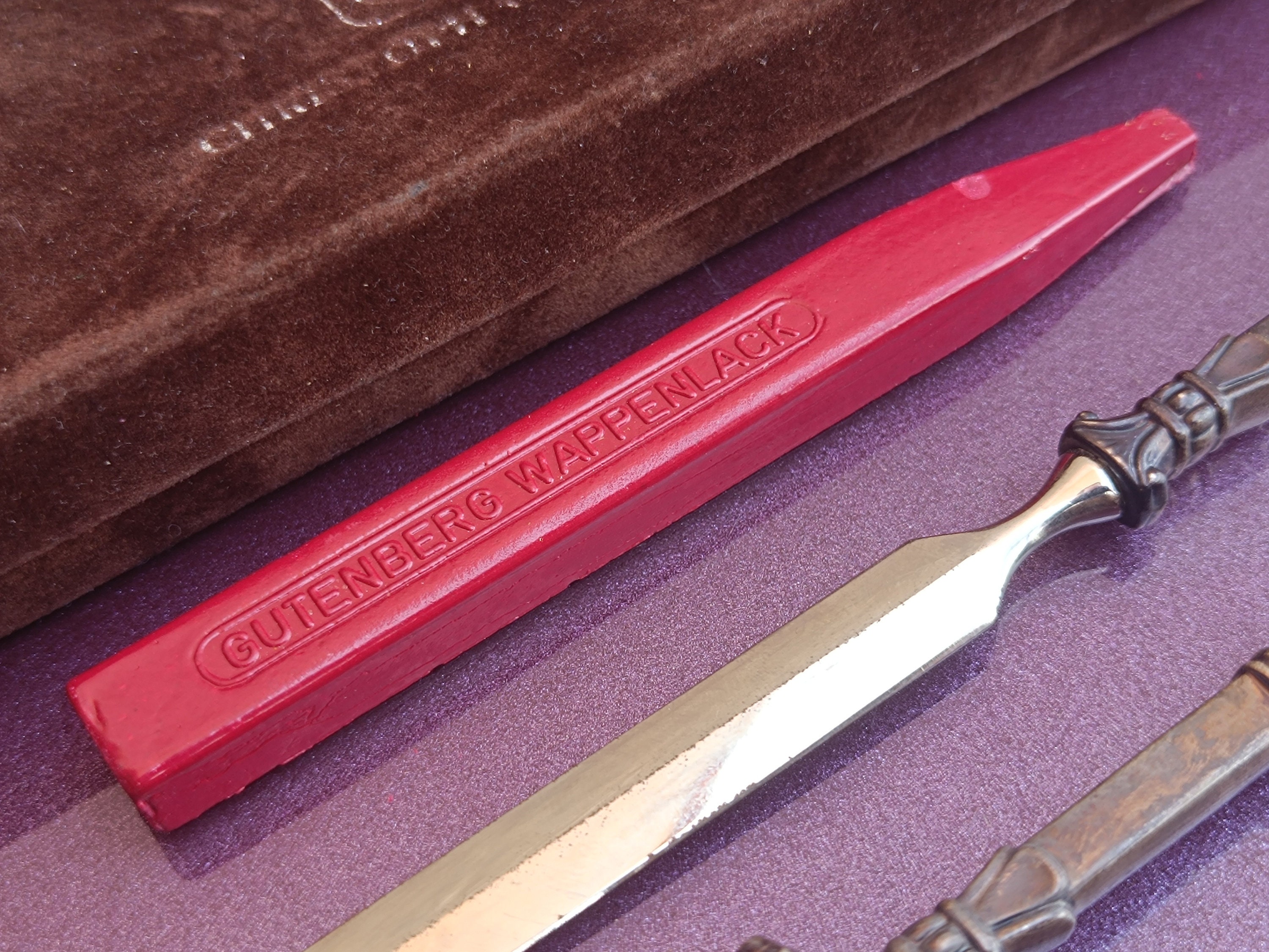 835 Silver Christoph Widmann Gutenberg Wappenlack Letter Opener