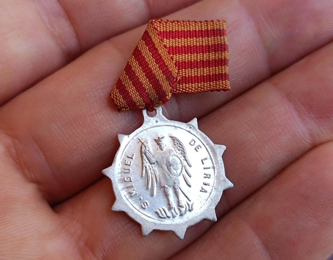 1950s San Miguel De Liria Medal San Miguel De Lliria Medal Archangel 1950s-san-miguel-de-liria-medal-san-miguel-de-lliria-medal-archangel