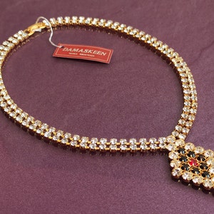 DAMASKEEN vergulde ketting, Vintage Choker, Spaanse Vintage HalslaGce, Vergulde Sieraden, Limited Edition, Boruschka ketting