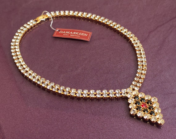 DAMASKEEN Vergoldete Halskette, Vintage Choker, Spanische Vintage 