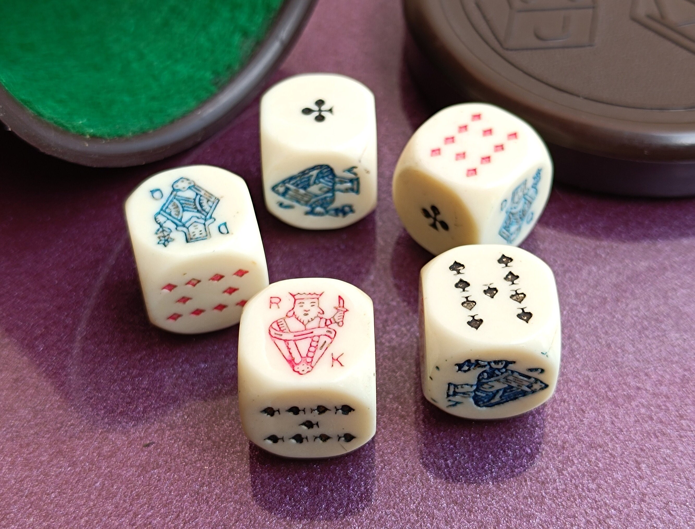 Vintage poker dice - Etsy 日本