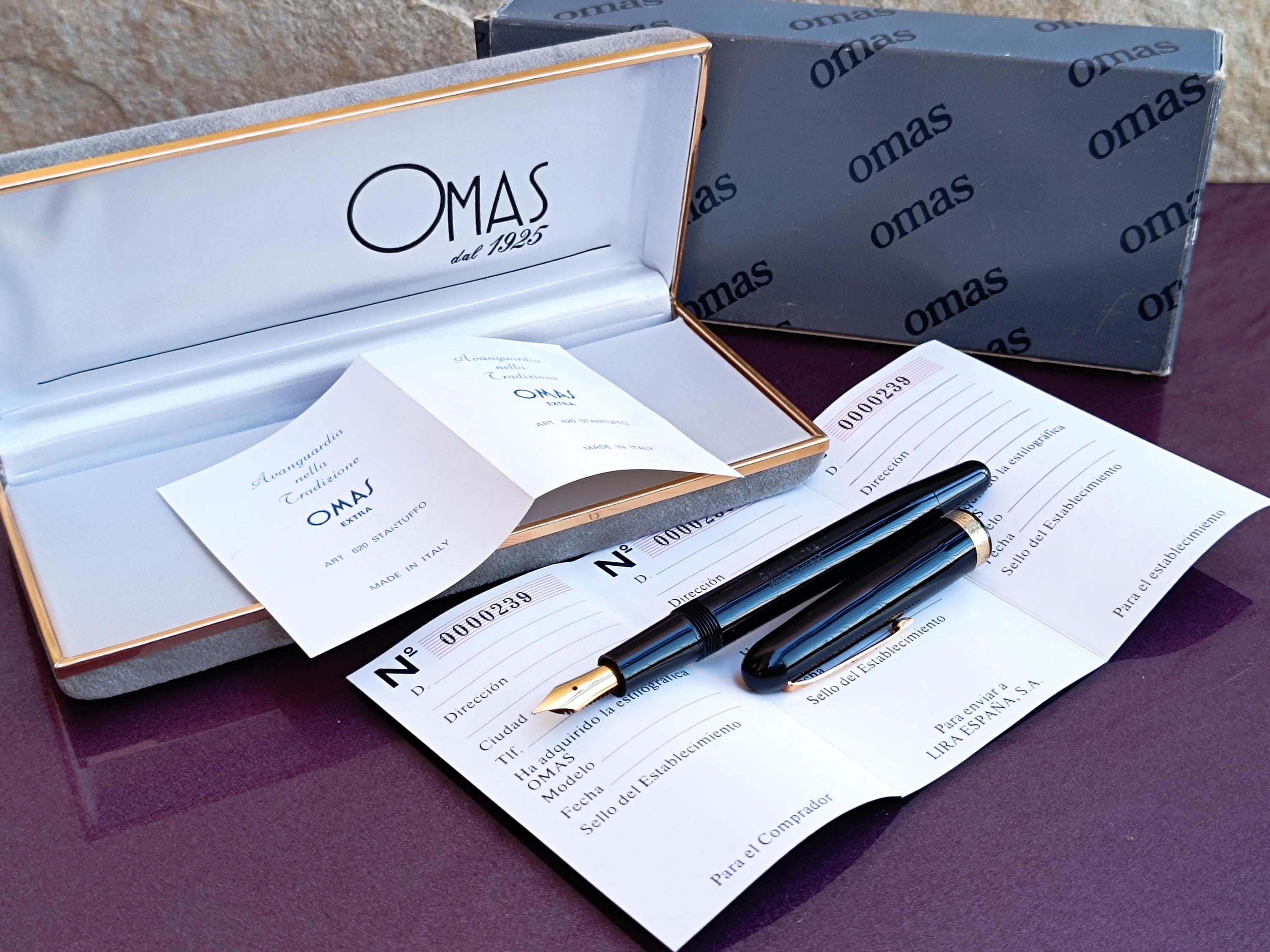 美品希少 更なる値下げ！OMAS バーガンディ 万年筆 説明書及びケース付
