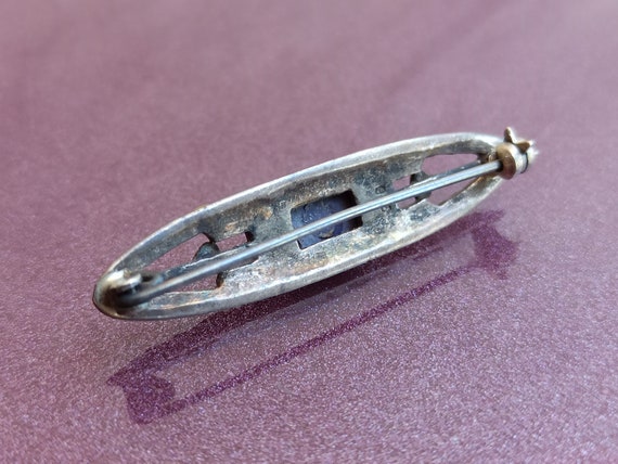 Lapis Lazuli 925 Silver Brooch, Silver Brooch, Vi… - image 5