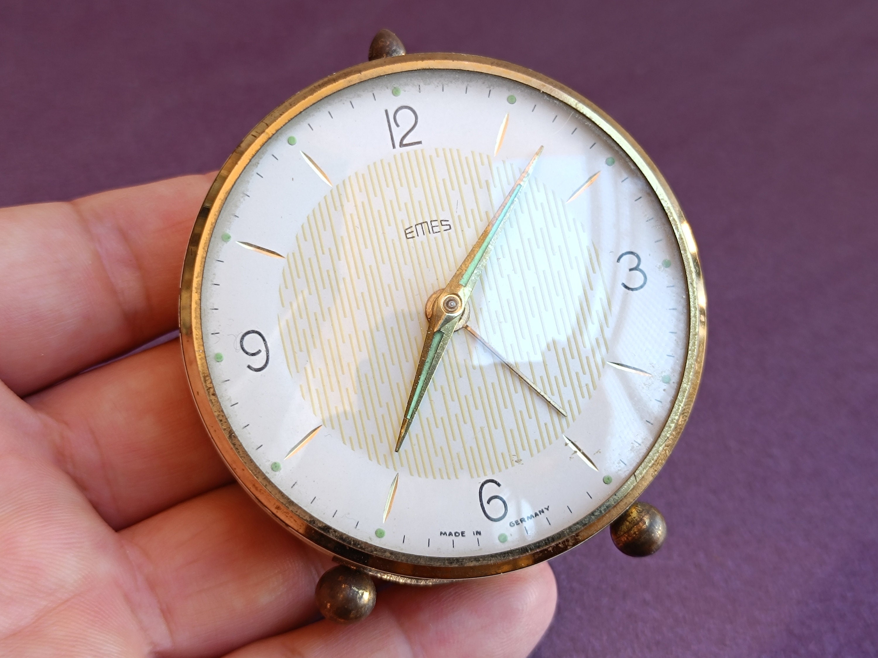 EMES GERMANY 置時計 手巻き 動作品 70年代ヴィンテージ ドイツ