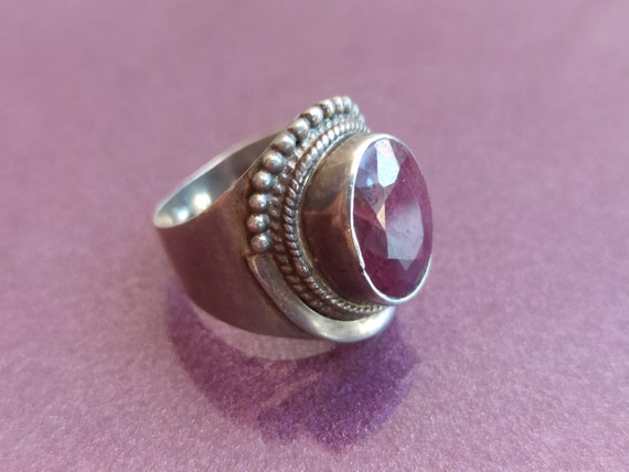 Ruby 925 Silver Ring, Ruby Silver Ring Silver, Si… - image 7