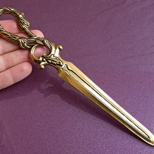 Abridor de cartas de cisne, abridor de cartas, abridor de cartas vintage espanhol, faca abridor de cartas de bronze, faca de bronze antigo, abridor de cartas vintage