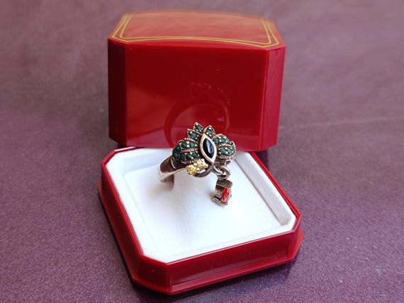 925 Silver Multistones Ring, 925 Silver Ring, Cit… - image 8