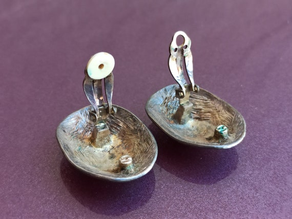 Silver Handmade Clips, Silver Earrings, Handmade … - image 5