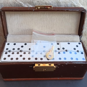 Juego de mesa de dominó, Hecho en Inglaterra, Dominó inglés, Juego vintage, Juego de dominó, Azulejos de calidad, Dominó de 28 piezas, Juego de mesa