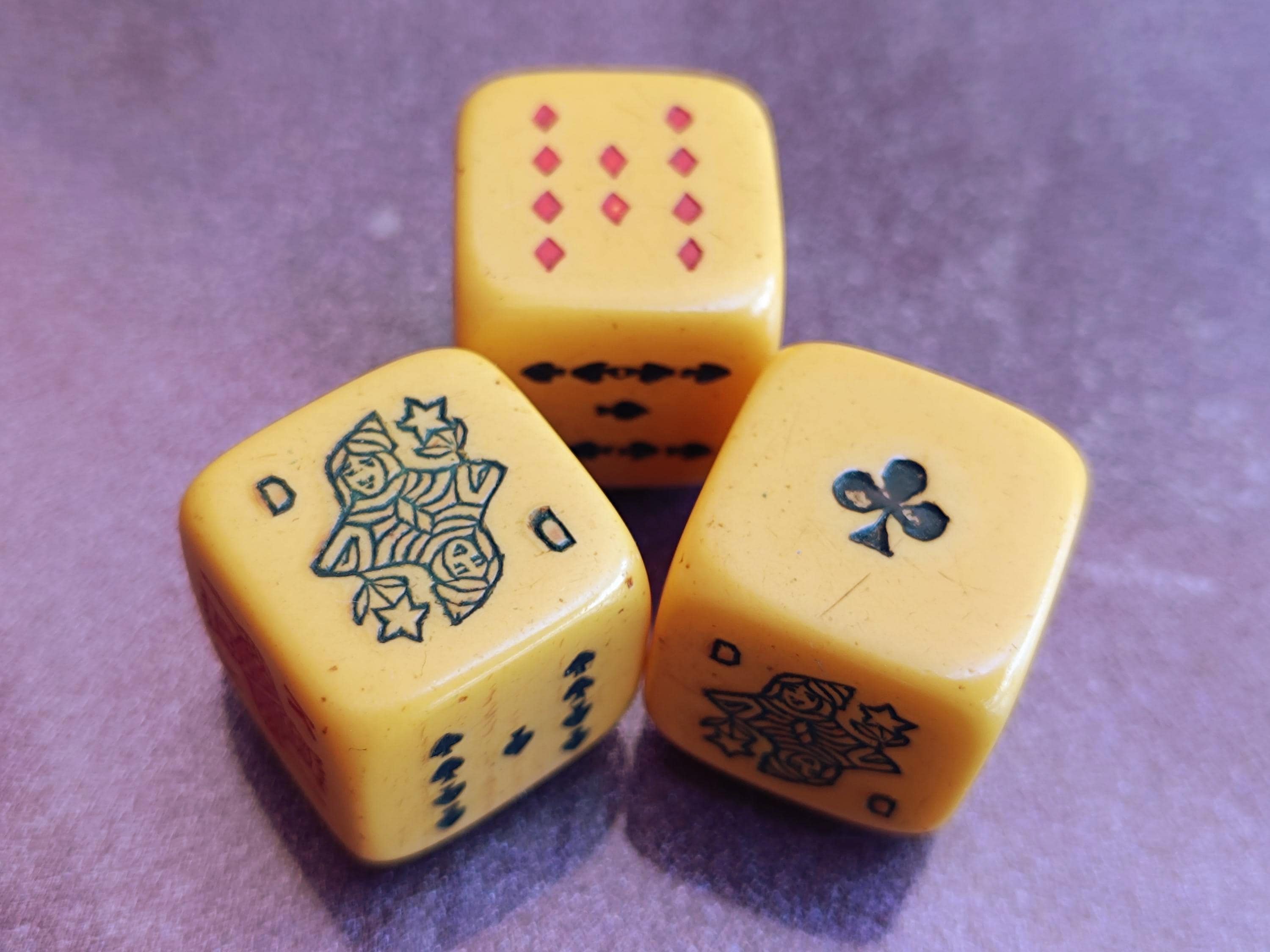 Vintage poker dice - Etsy 日本