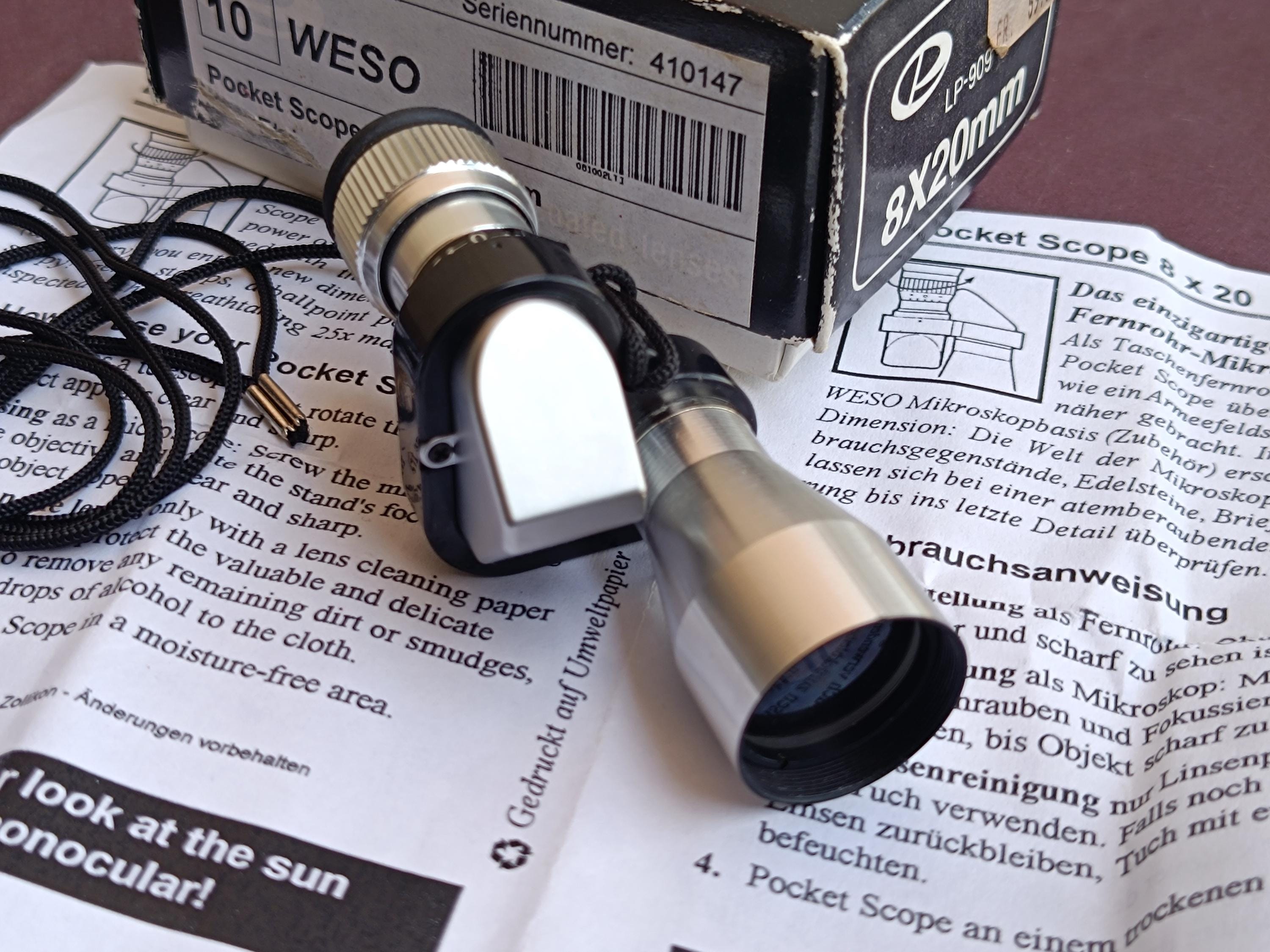 Pocket Scope 8x20 Mm LP909, Fully Coated Optics 288FT/1000YDS