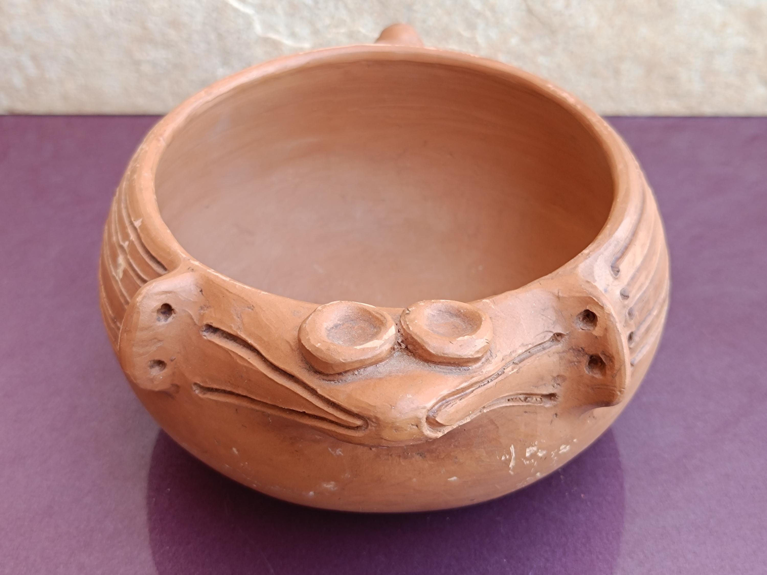 1980年代 Taino Duho 顔付きセラミック花瓶、Taino Art Figurine