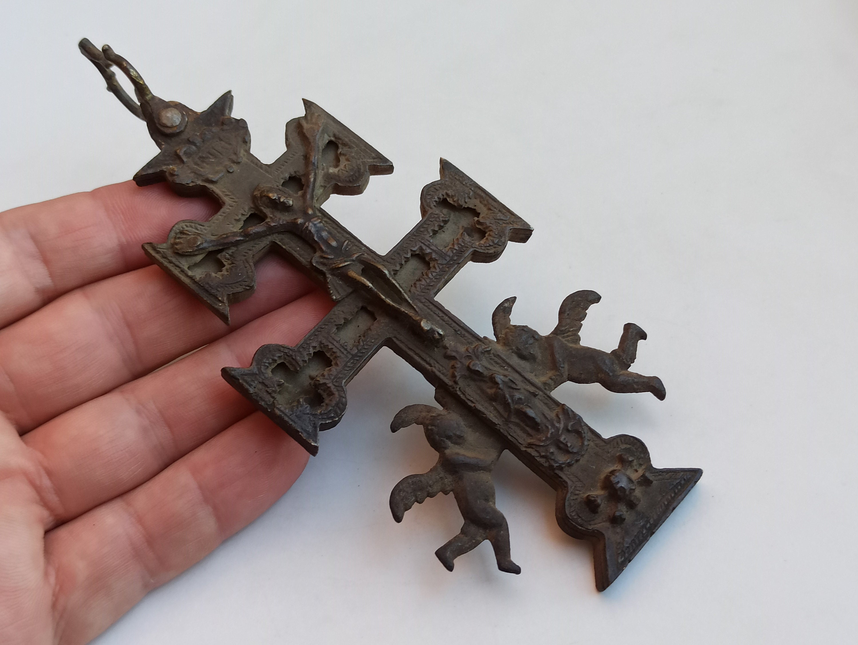 Grande Croce di Bronzo Caravaca, Caravaca de la Cruz, Vera Cruz, Santísima  Vera Cruz, Croce Religiosa Crocifisso Cattolico, Angeli, Cristo, Vergine -  Etsy Italia