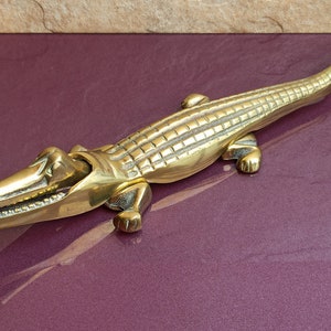 Bronze Crocodile, Bronze Alligator, Spanish Bronze Statue, Crocodile Figurine, Animal Art, Vintage Statue, Nature Decoration