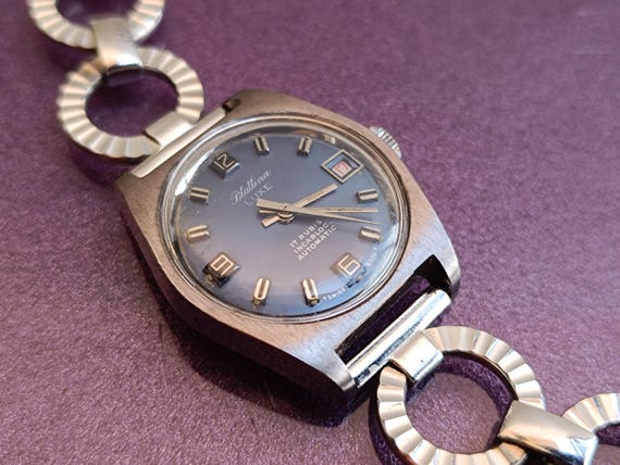 1960s BLATTINA LUXE 17 Rubis Incabloc Automatic Swiss… - Gem