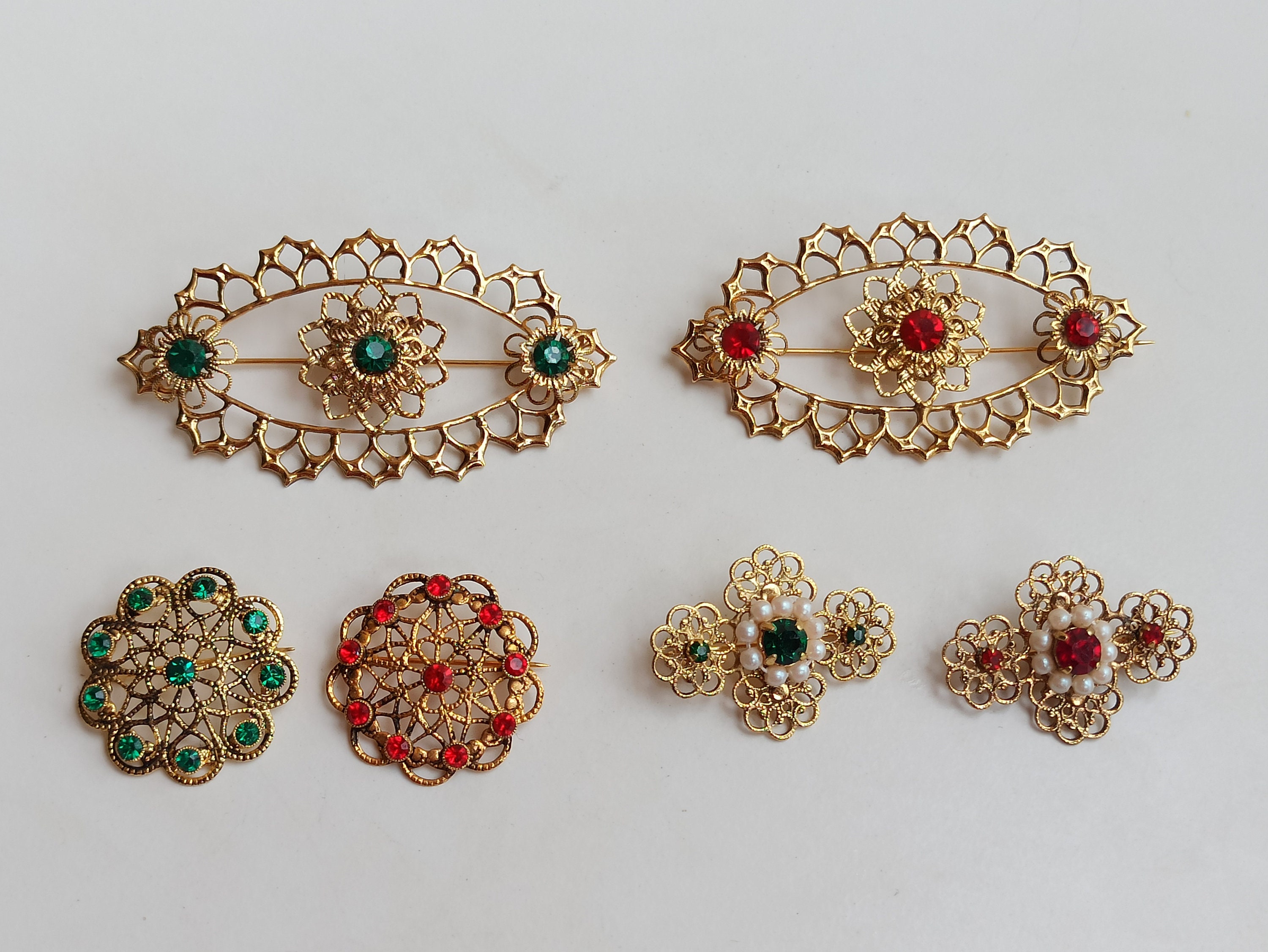 Vintage Brooch, Czech Glass Brooch, Filigree Czech Brooch, Bohemian Jewellery, Lovely Filigree Brooch, Lovely Vintage Style, Antique Brooch